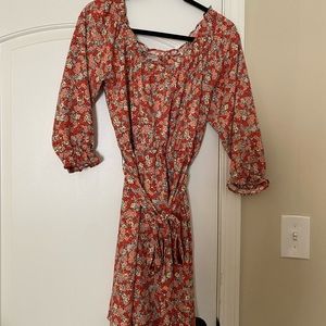 Loft outlet off the shoulder floral size 4